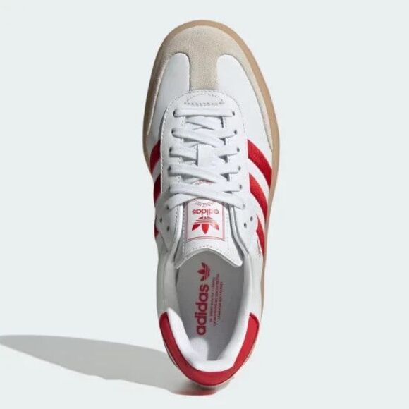 adidas Samba White and Red Sneakers - Picture 3 of 8